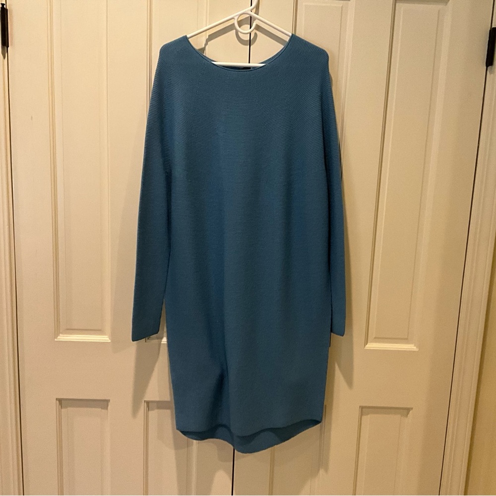Christian Wijnants Circular Knit Sweater Dress in “Ocean” Size Med